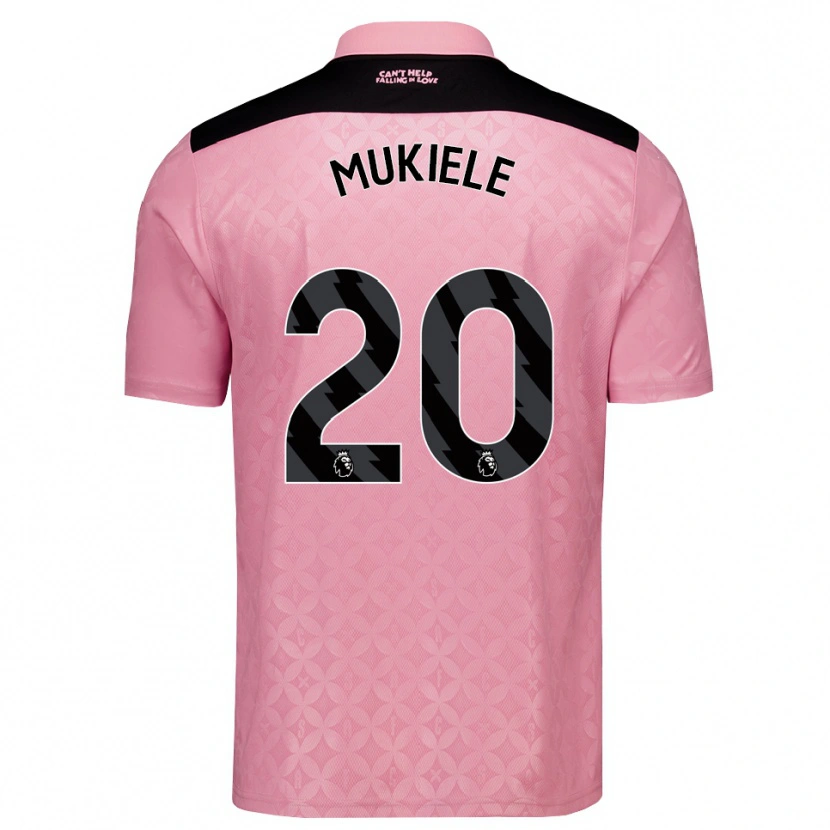Danxen Män Nordi Mukiele #20 Ljusrosa Svart Bortatröja Matchtröjor 2026/27 Tröjor T-Tröja