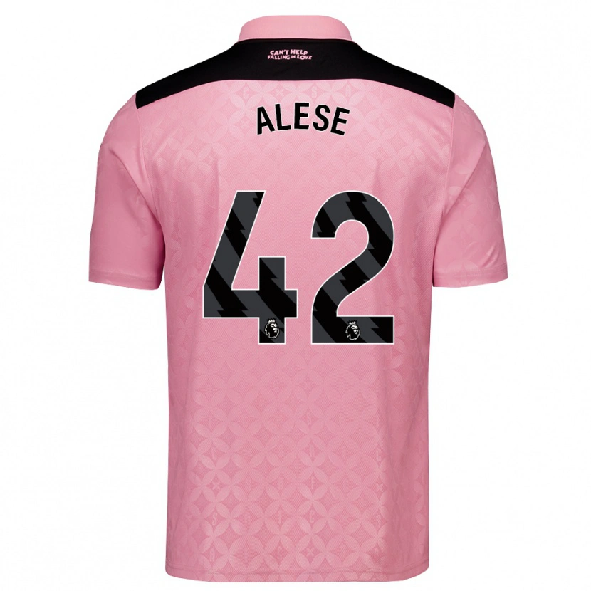 Danxen Män Aji Alese #42 Ljusrosa Svart Bortatröja Matchtröjor 2026/27 Tröjor T-Tröja