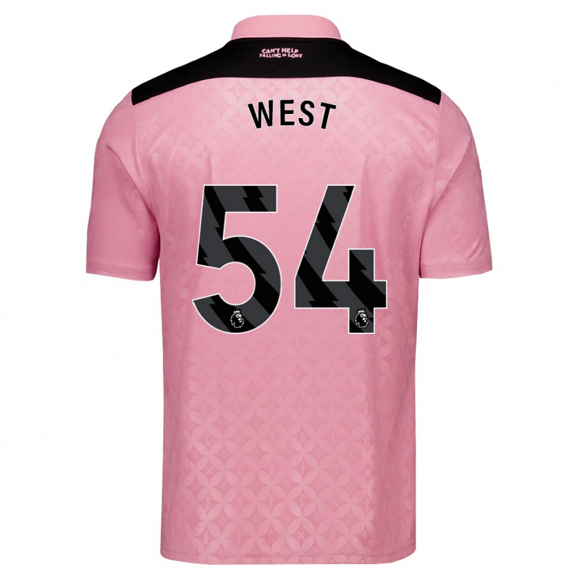 Danxen Män Ella West #54 Ljusrosa Svart Bortatröja Matchtröjor 2026/27 Tröjor T-Tröja