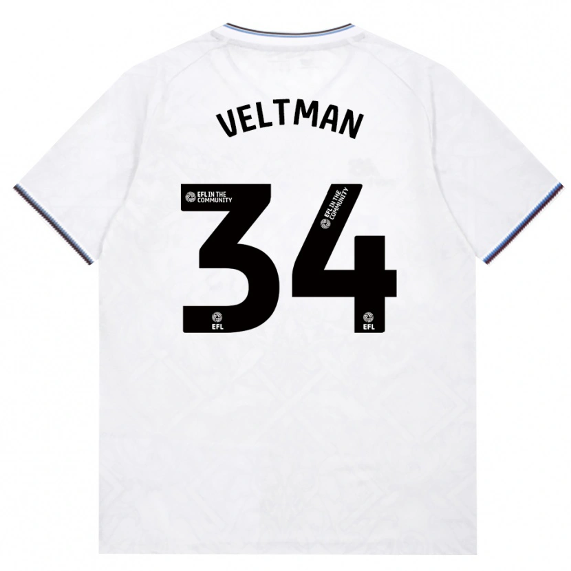 Danxen Män Joël Veltman #34 Vinröd Vit Bortatröja Matchtröjor 2026/27 Tröjor T-Tröja