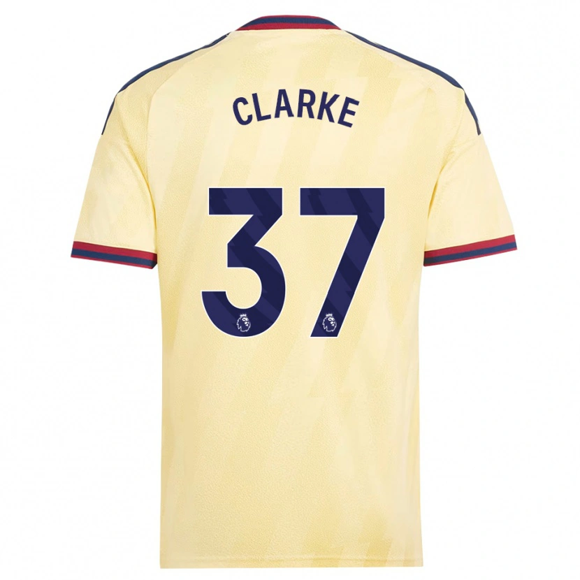 Danxen Män Brayden Clarke #37 Ljusgul Midnattsblå Tredjesatsen Matchtröjor 2026/27 Tröjor T-Tröja