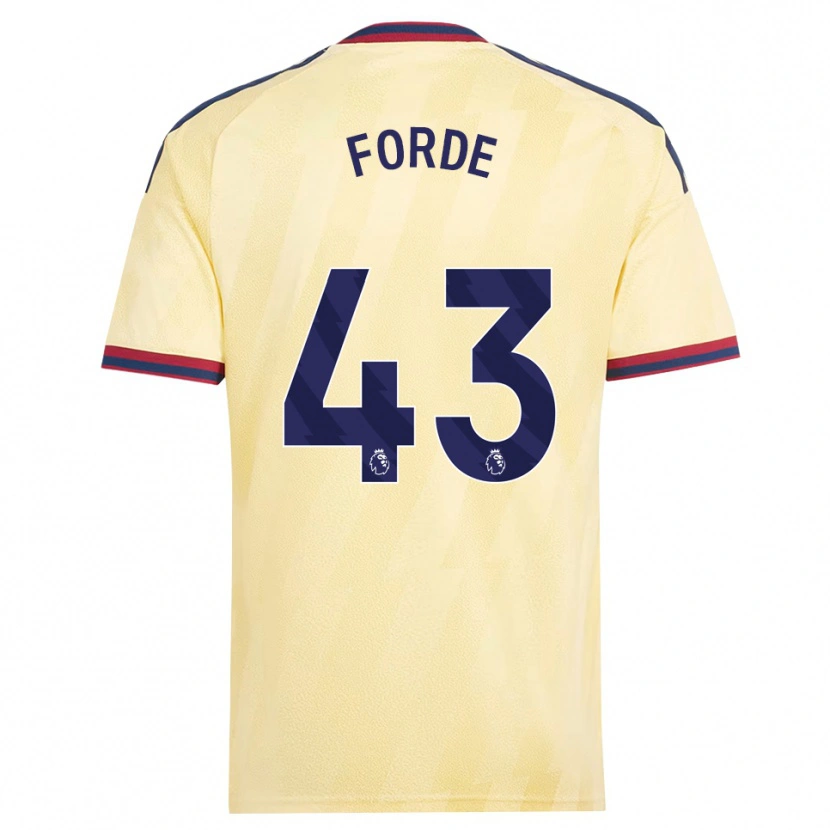 Danxen Män Romari Forde #43 Ljusgul Midnattsblå Tredjesatsen Matchtröjor 2026/27 Tröjor T-Tröja