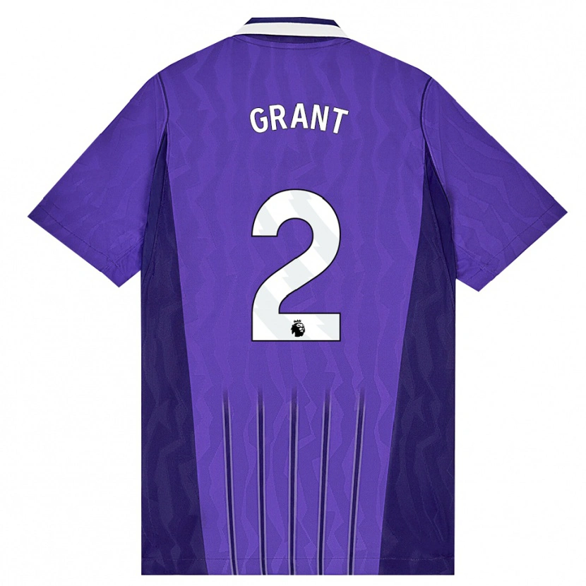 Danxen Män Charlotte Grant #2 Lila Vit Tredjesatsen Matchtröjor 2026/27 Tröjor T-Tröja