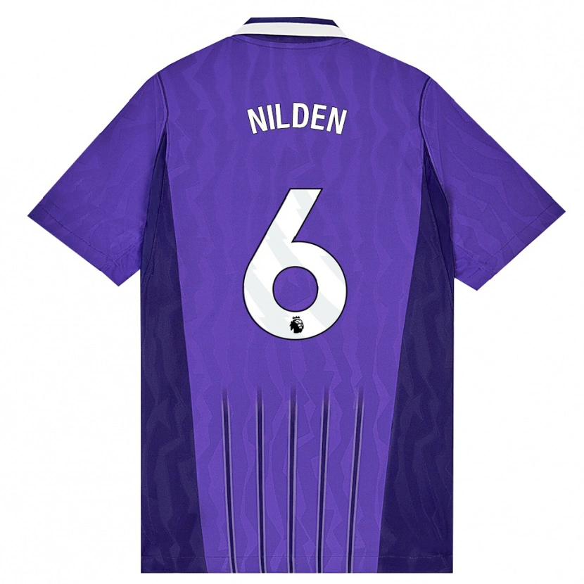 Danxen Män Amanda Nildén #6 Lila Vit Tredjesatsen Matchtröjor 2026/27 Tröjor T-Tröja