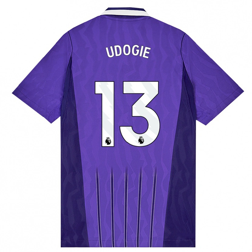 Danxen Män Destiny Udogie #13 Lila Vit Tredjesatsen Matchtröjor 2026/27 Tröjor T-Tröja