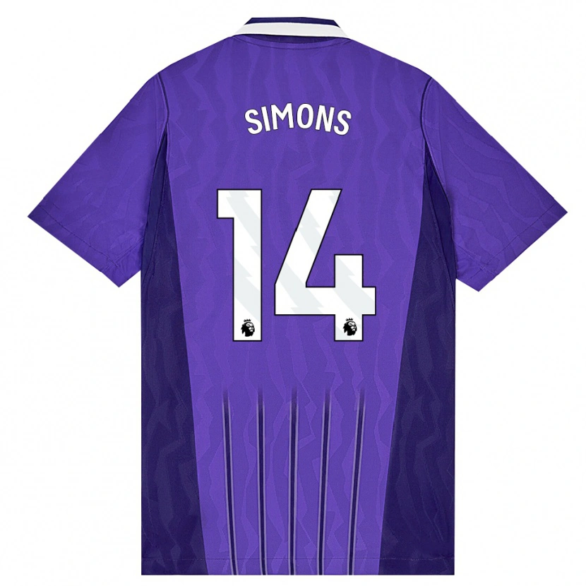 Danxen Män Zach Simons #14 Lila Vit Tredjesatsen Matchtröjor 2026/27 Tröjor T-Tröja