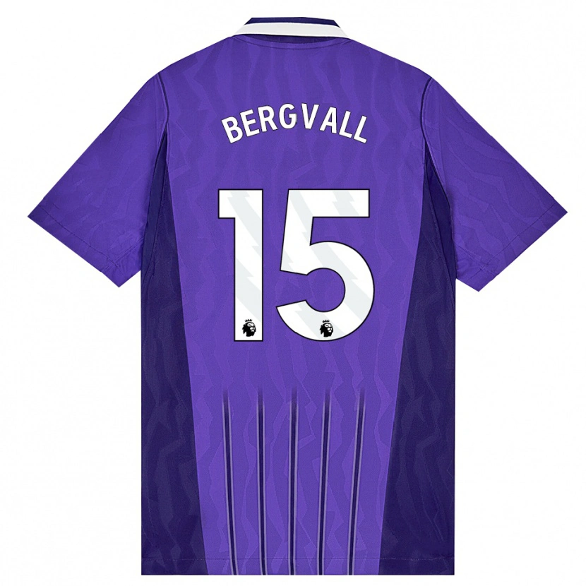Danxen Män Lucas Bergvall #15 Lila Vit Tredjesatsen Matchtröjor 2026/27 Tröjor T-Tröja