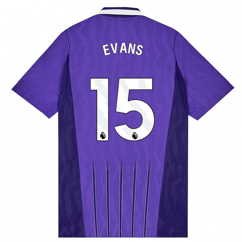Danxen Män Ted Evans #15 Lila Vit Tredjesatsen Matchtröjor 2026/27 Tröjor T-Tröja