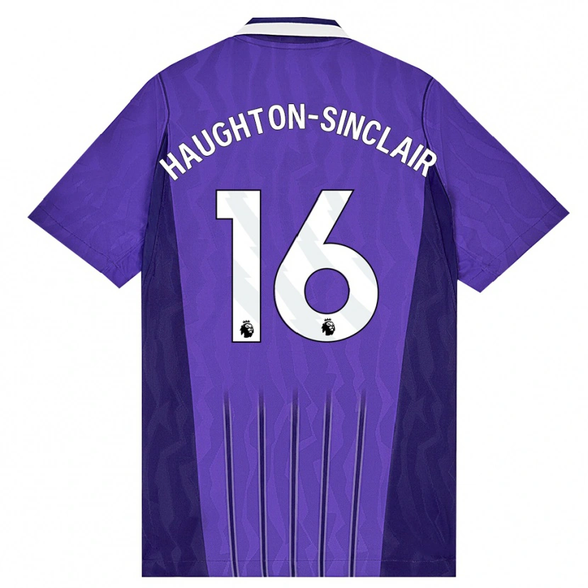 Danxen Män Ashiah Haughton-Sinclair #16 Lila Vit Tredjesatsen Matchtröjor 2026/27 Tröjor T-Tröja