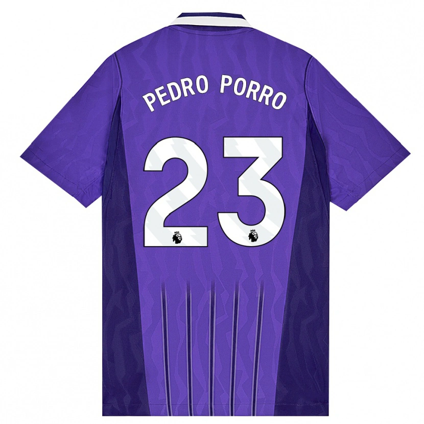Danxen Män Pedro Porro #23 Lila Vit Tredjesatsen Matchtröjor 2026/27 Tröjor T-Tröja