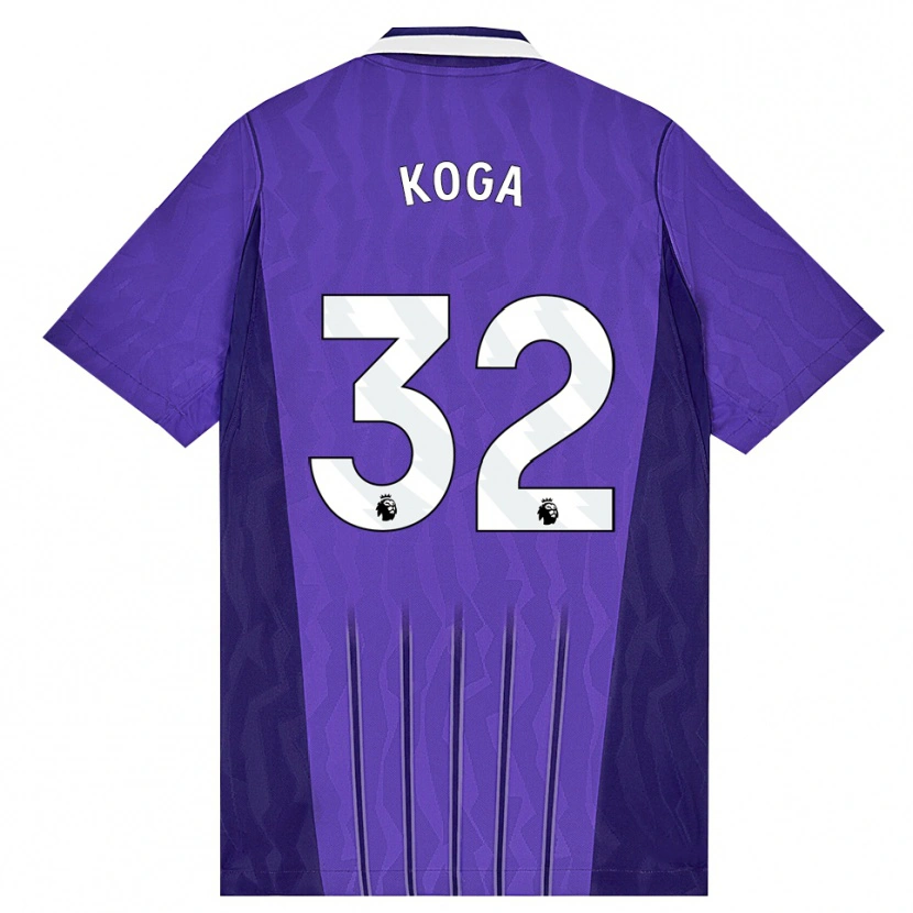 Danxen Män Tōko Koga #32 Lila Vit Tredjesatsen Matchtröjor 2026/27 Tröjor T-Tröja