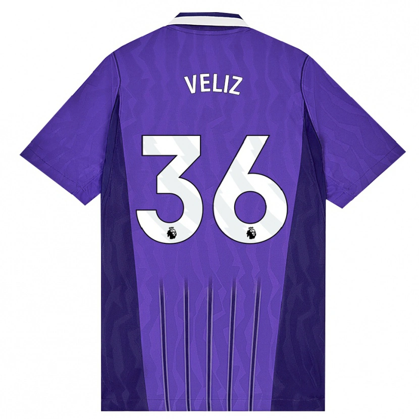Danxen Män Alejo Véliz #36 Lila Vit Tredjesatsen Matchtröjor 2026/27 Tröjor T-Tröja