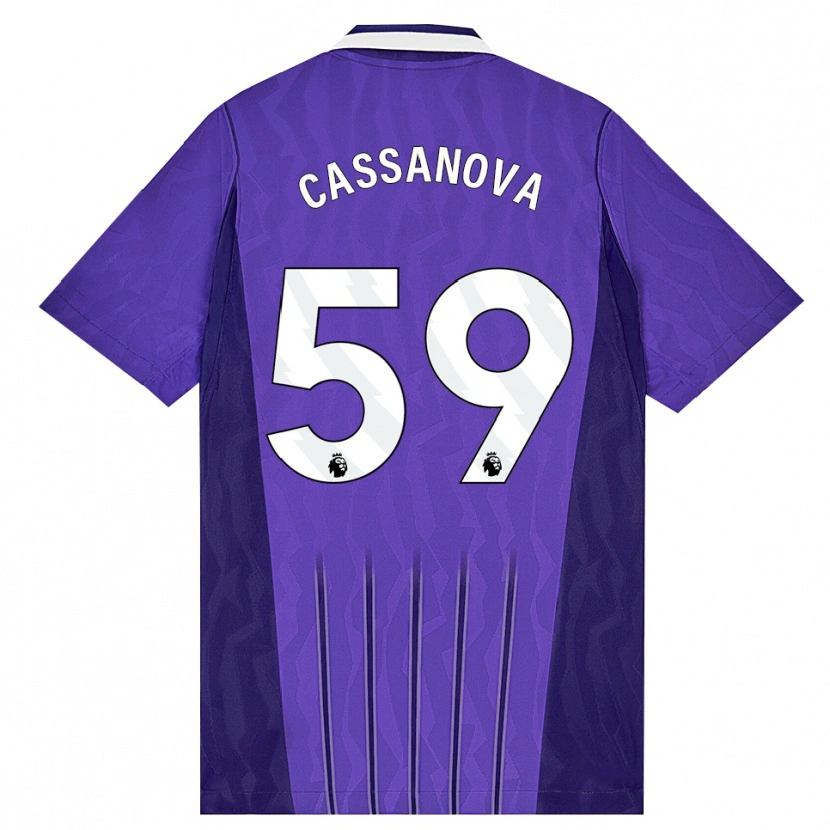 Danxen Män Dante Cassanova #59 Lila Vit Tredjesatsen Matchtröjor 2026/27 Tröjor T-Tröja