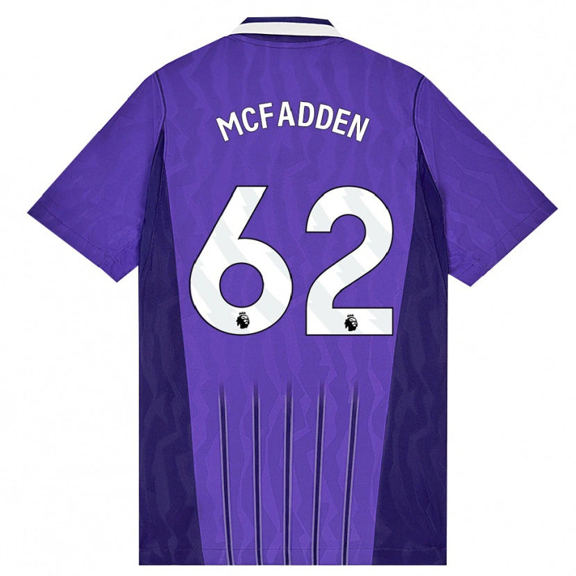Danxen Män Max Mcfadden #62 Lila Vit Tredjesatsen Matchtröjor 2026/27 Tröjor T-Tröja