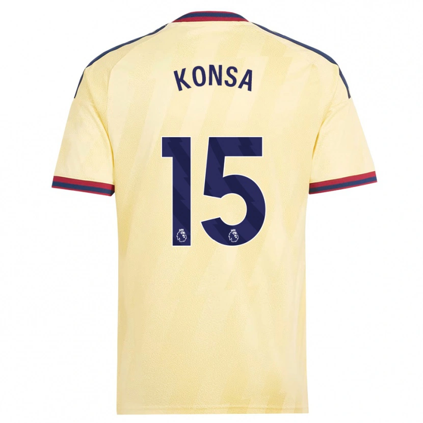Danxen Män Ezri Konsa #15 Ljusgul Midnattsblå Tredjesatsen Matchtröjor 2026/27 Tröjor T-Tröja