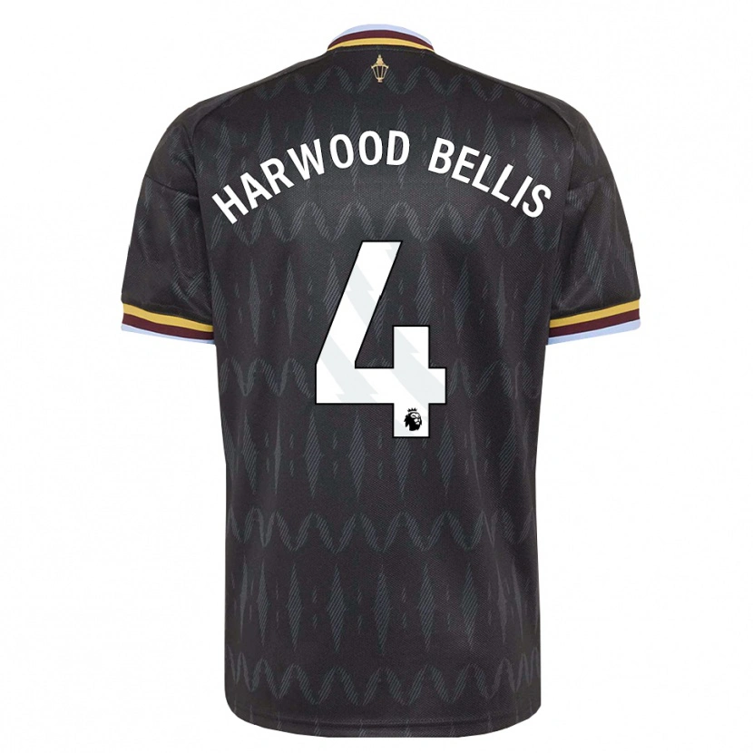 Danxen Män Taylor Harwood-Bellis #4 Kornblå Svart Gul Bortatröja Matchtröjor 2026/27 Tröjor T-Tröja
