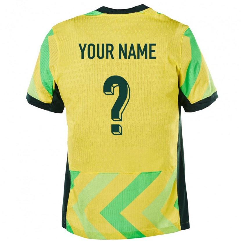 Danxen Barn Australien Ditt Namn #0 Gyllene Hemmatröja Matchtröjor 24-26 Tröjor T-Tröja