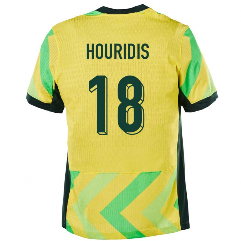 Danxen Barn Australien James Houridis #18 Gyllene Hemmatröja Matchtröjor 24-26 Tröjor T-Tröja