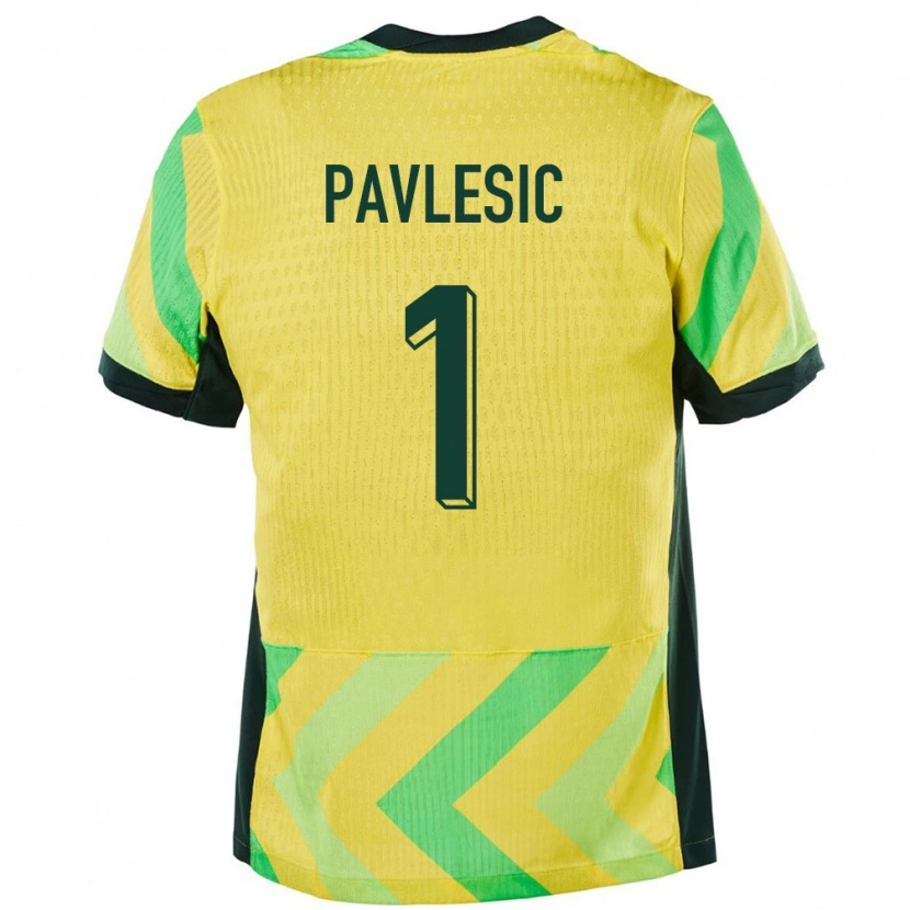 Danxen Barn Australien Adam Pavlesic #1 Gyllene Hemmatröja Matchtröjor 24-26 Tröjor T-Tröja