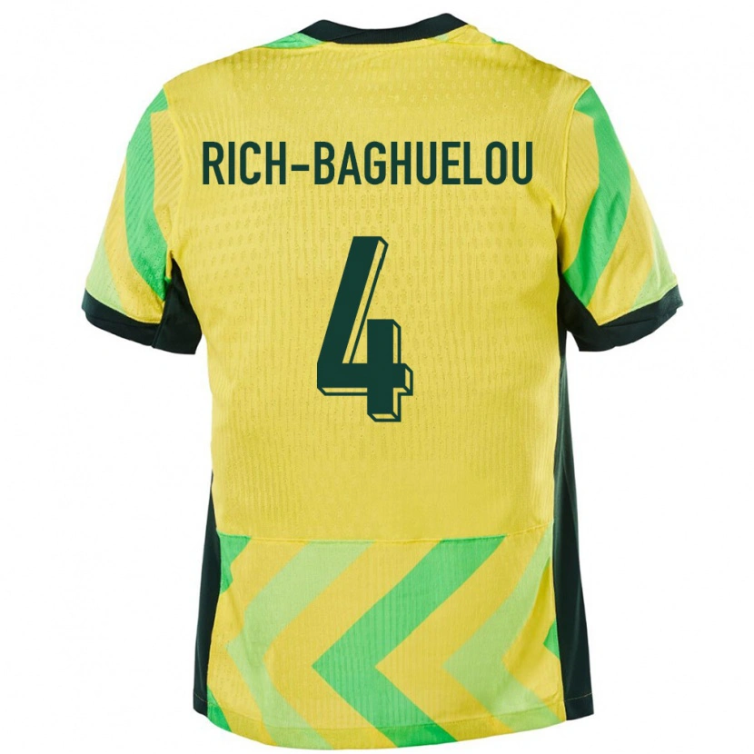 Danxen Barn Australien Jay Rich Baghuelou #4 Gyllene Hemmatröja Matchtröjor 24-26 Tröjor T-Tröja