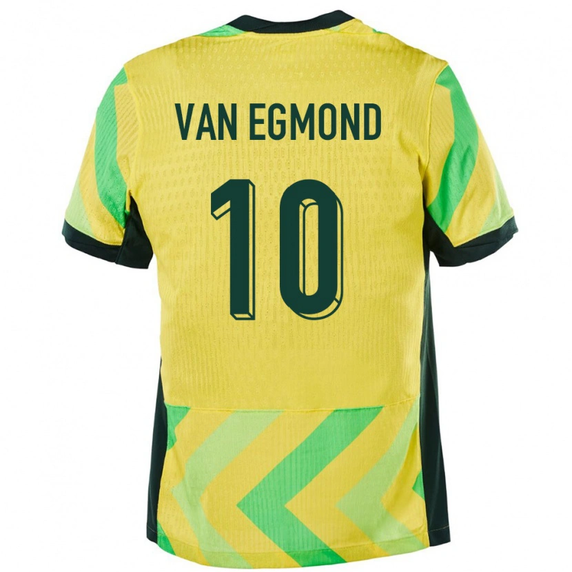 Danxen Barn Australien Emily Van Egmond #10 Gyllene Hemmatröja Matchtröjor 24-26 Tröjor T-Tröja