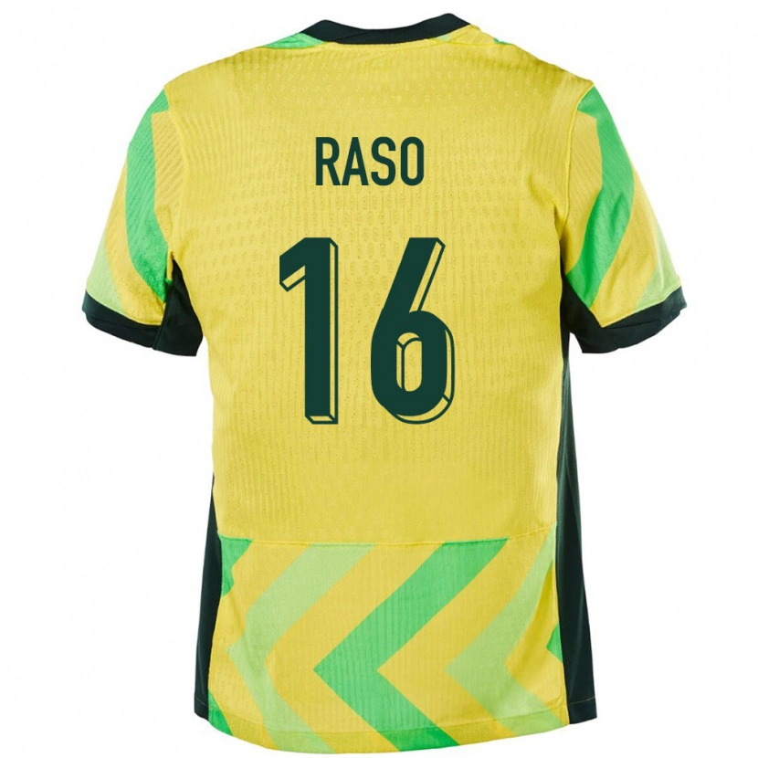 Danxen Barn Australien Hayley Raso #16 Gyllene Hemmatröja Matchtröjor 24-26 Tröjor T-Tröja