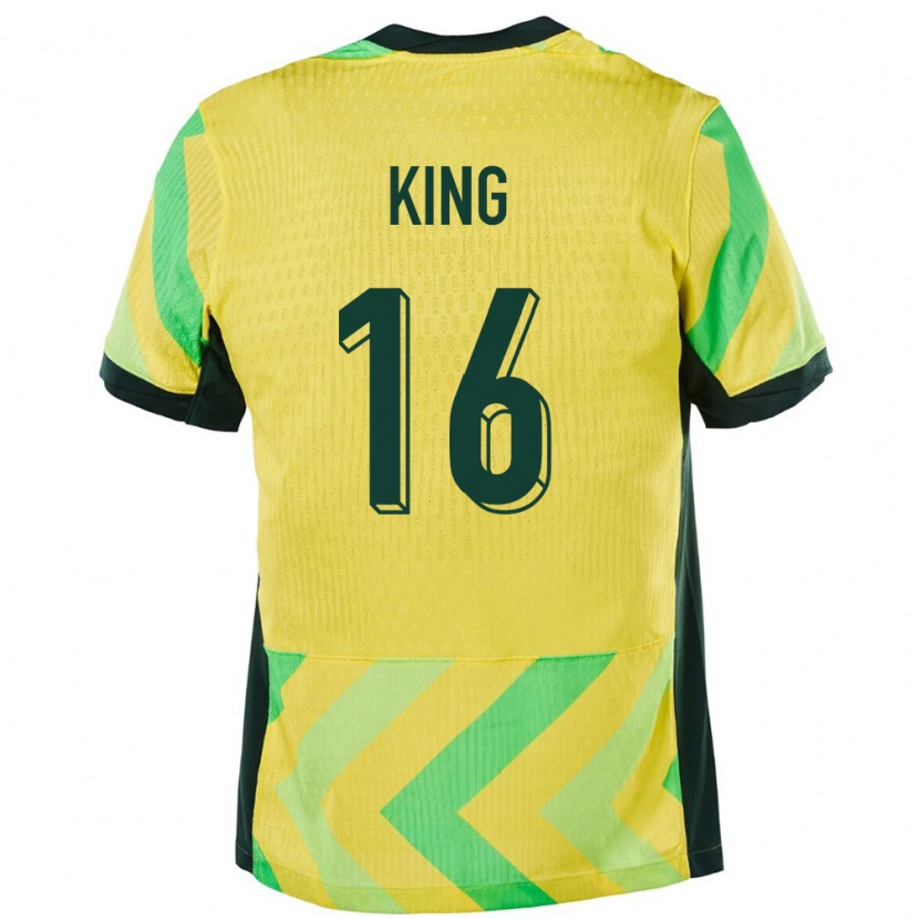 Danxen Barn Australien Joel King #16 Gyllene Hemmatröja Matchtröjor 24-26 Tröjor T-Tröja
