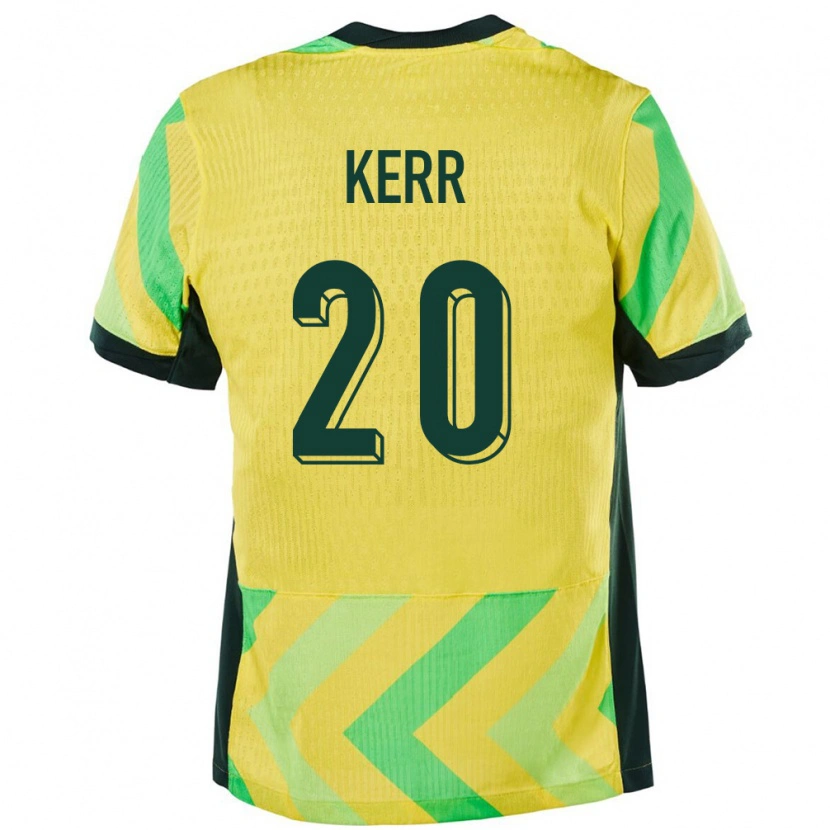Danxen Barn Australien Sam Kerr #20 Gyllene Hemmatröja Matchtröjor 24-26 Tröjor T-Tröja