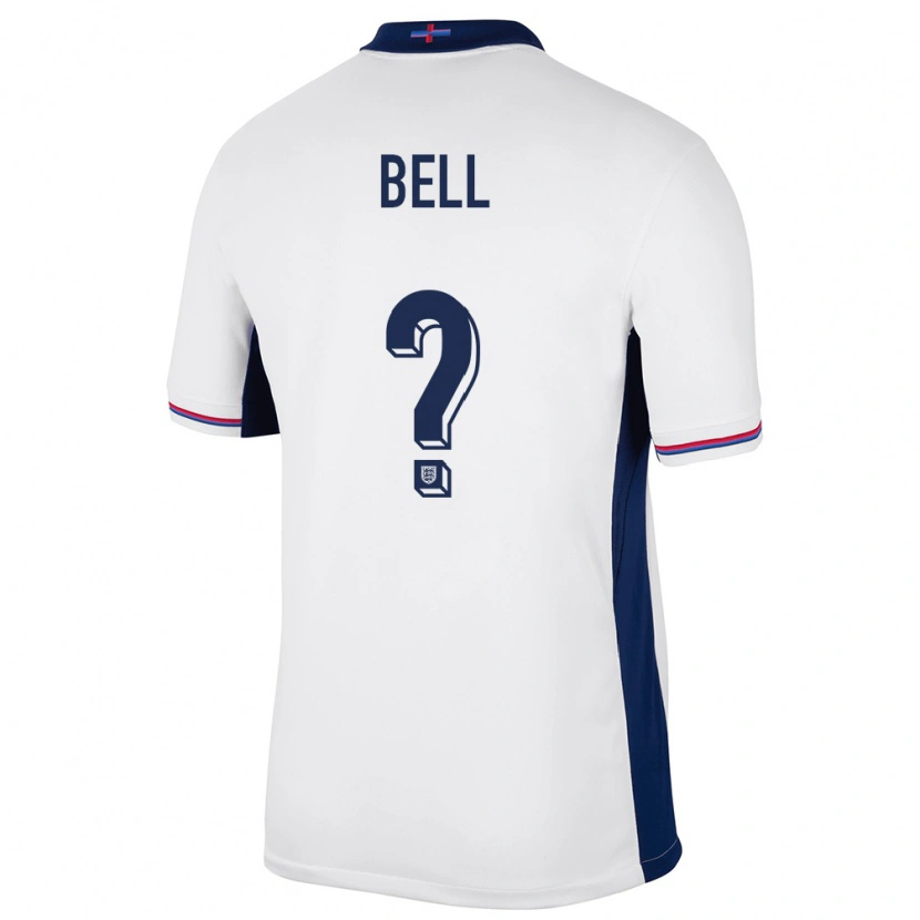 Danxen Barn England Toby Bell #0 Vit Hemmatröja Matchtröjor 24-26 Tröjor T-Tröja