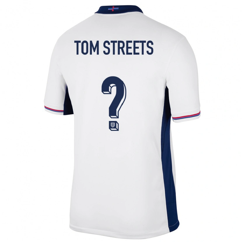 Danxen Barn England Tom Streets #0 Vit Hemmatröja Matchtröjor 24-26 Tröjor T-Tröja
