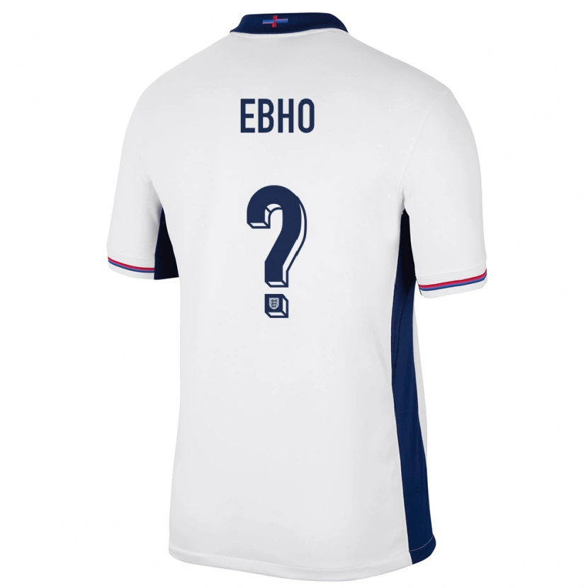 Danxen Barn England Riley Ebho #0 Vit Hemmatröja Matchtröjor 24-26 Tröjor T-Tröja