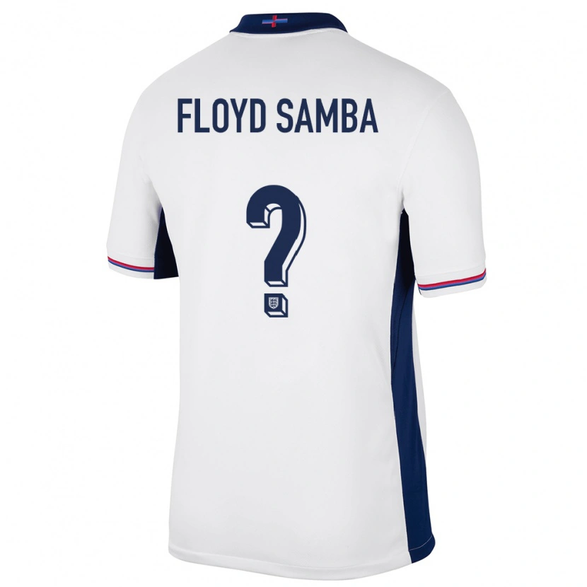 Danxen Barn England Floyd Samba #0 Vit Hemmatröja Matchtröjor 24-26 Tröjor T-Tröja