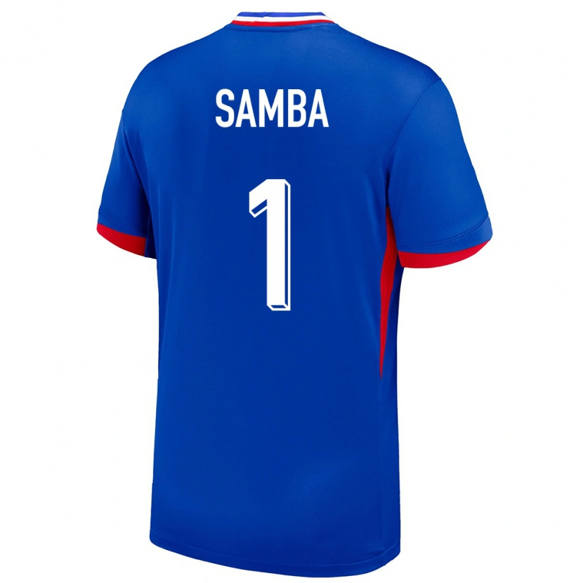 Danxen Barn Frankrike Brice Samba #1 Blå Hemmatröja Matchtröjor 24-26 Tröjor T-Tröja
