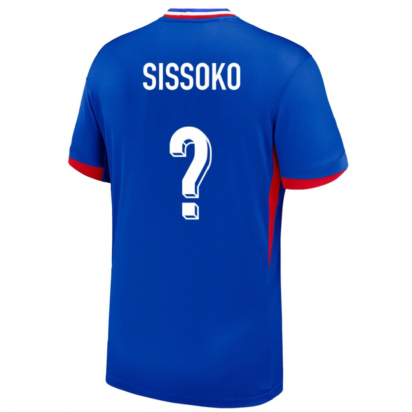 Danxen Barn Frankrike Mustapha Sissoko #0 Blå Hemmatröja Matchtröjor 24-26 Tröjor T-Tröja