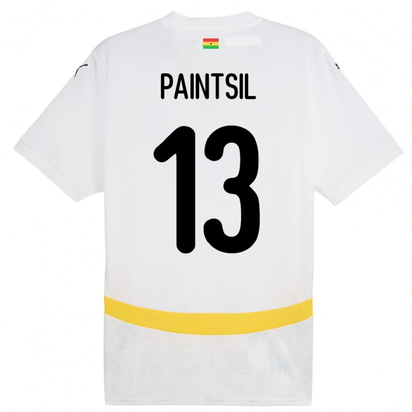 Danxen Barn Ghana Joseph Paintsil #13 Vit Hemmatröja Matchtröjor 24-26 Tröjor T-Tröja