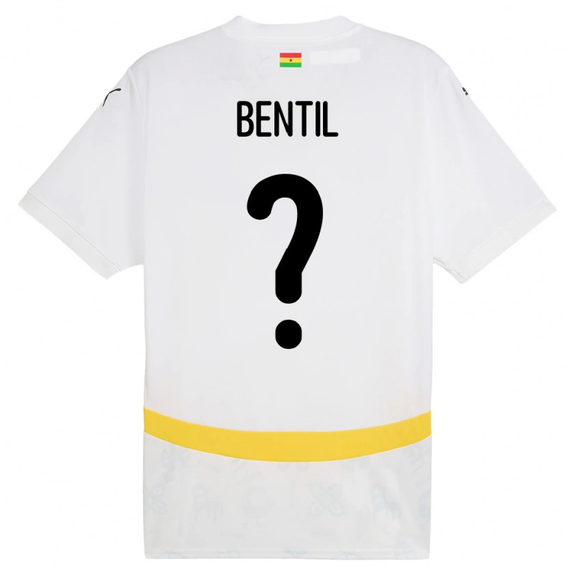 Danxen Barn Ghana Godwin Bentil #0 Vit Hemmatröja Matchtröjor 24-26 Tröjor T-Tröja