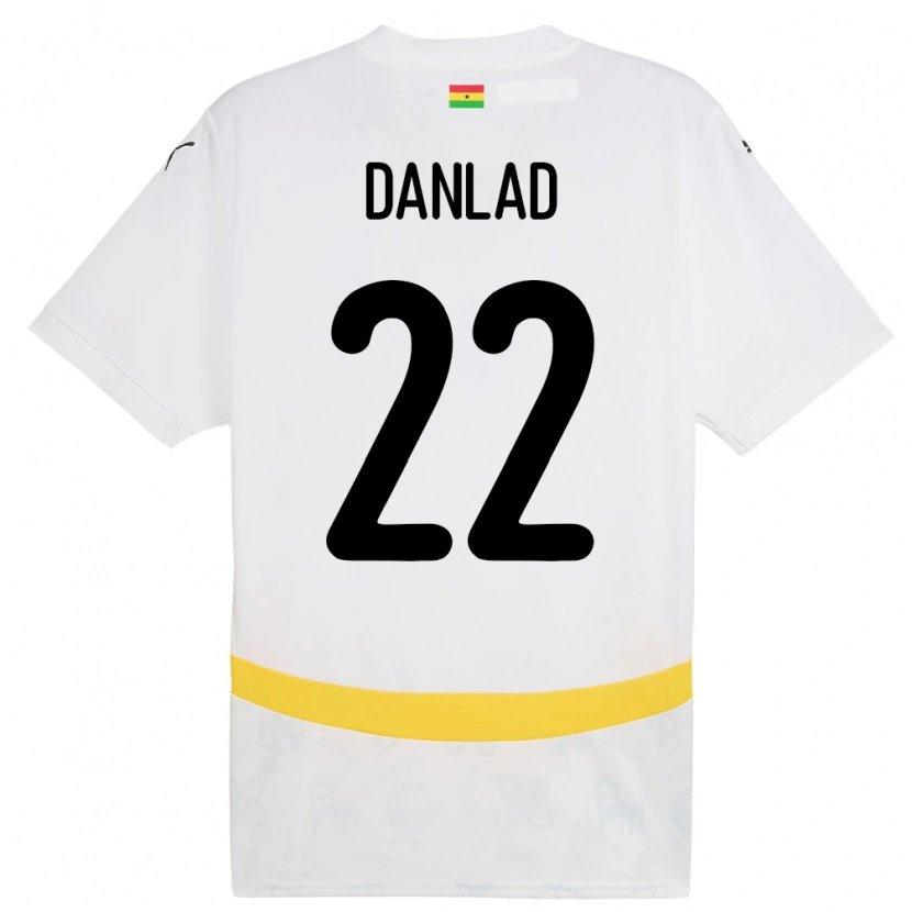 Danxen Barn Ghana Ibrahim Danlad #22 Vit Hemmatröja Matchtröjor 24-26 Tröjor T-Tröja