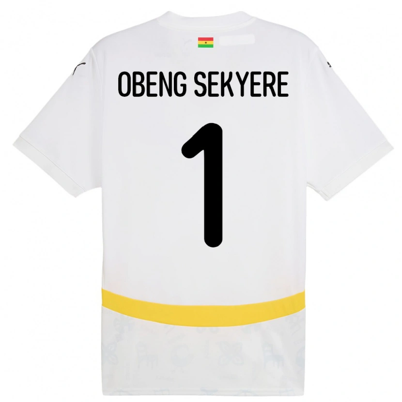 Danxen Barn Ghana Gregory Obeng Sekyere #1 Vit Hemmatröja Matchtröjor 24-26 Tröjor T-Tröja