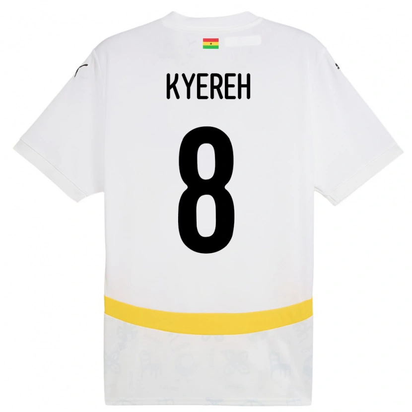 Danxen Barn Ghana Daniel-Kofi Kyereh #8 Vit Hemmatröja Matchtröjor 24-26 Tröjor T-Tröja