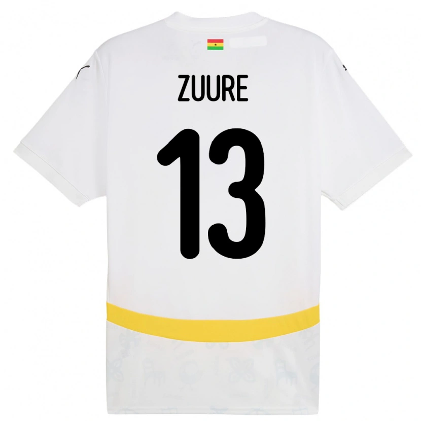 Danxen Barn Ghana Moses Salifu Bawa Zuure #13 Vit Hemmatröja Matchtröjor 24-26 Tröjor T-Tröja