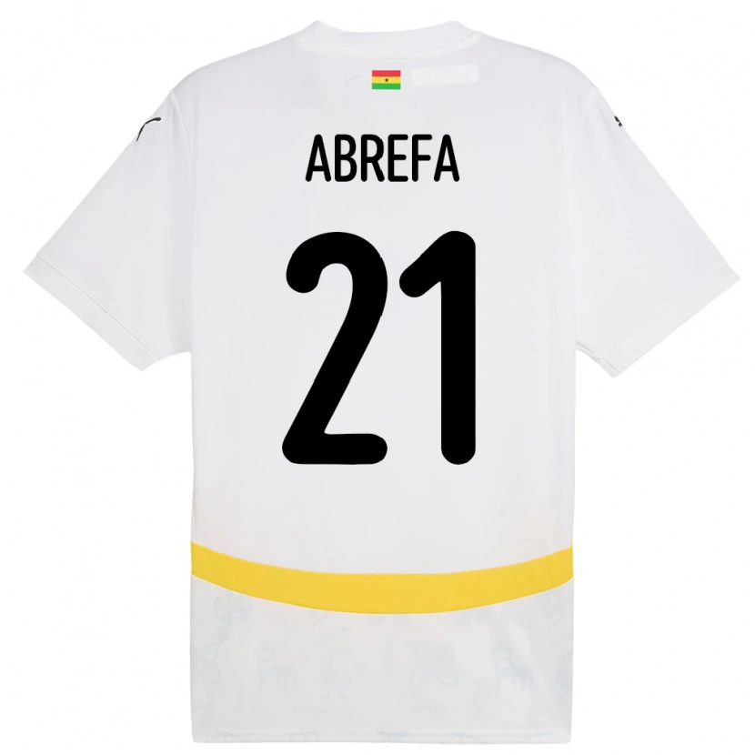 Danxen Barn Ghana Kelvin Abrefa #21 Vit Hemmatröja Matchtröjor 24-26 Tröjor T-Tröja