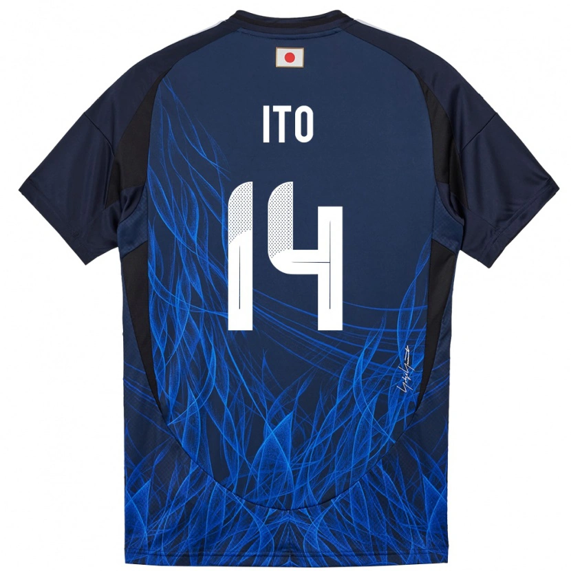 Danxen Barn Japan Junya Ito #14 Mörkblå Hemmatröja Matchtröjor 24-26 Tröjor T-Tröja