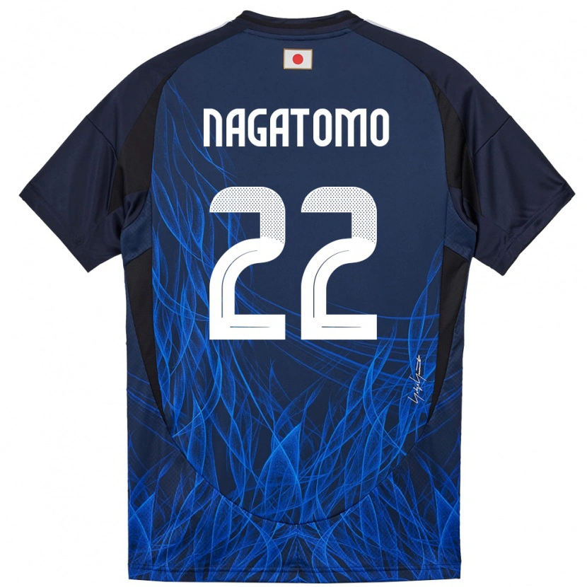 Danxen Barn Japan Yuto Nagatomo #22 Mörkblå Hemmatröja Matchtröjor 24-26 Tröjor T-Tröja