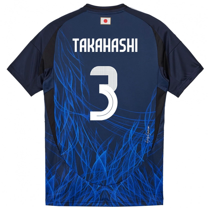 Danxen Barn Japan Niko Takahashi #3 Mörkblå Hemmatröja Matchtröjor 24-26 Tröjor T-Tröja