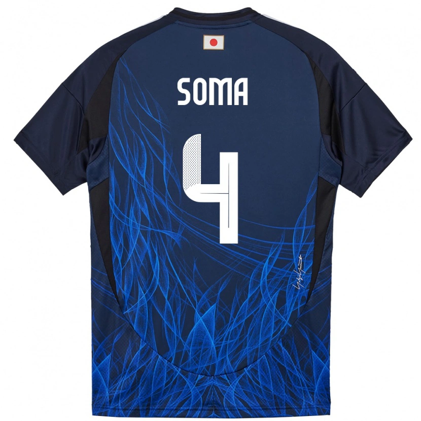 Danxen Barn Japan Rikuto Soma #4 Mörkblå Hemmatröja Matchtröjor 24-26 Tröjor T-Tröja