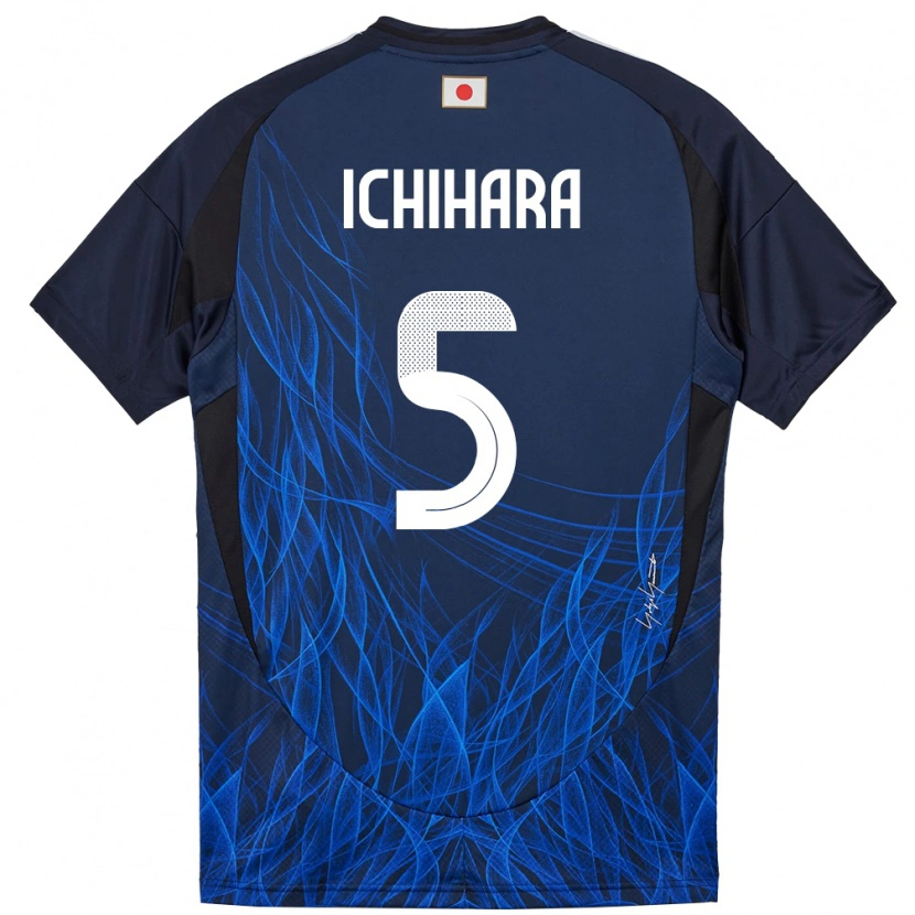 Danxen Barn Japan Rion Ichihara #5 Mörkblå Hemmatröja Matchtröjor 24-26 Tröjor T-Tröja