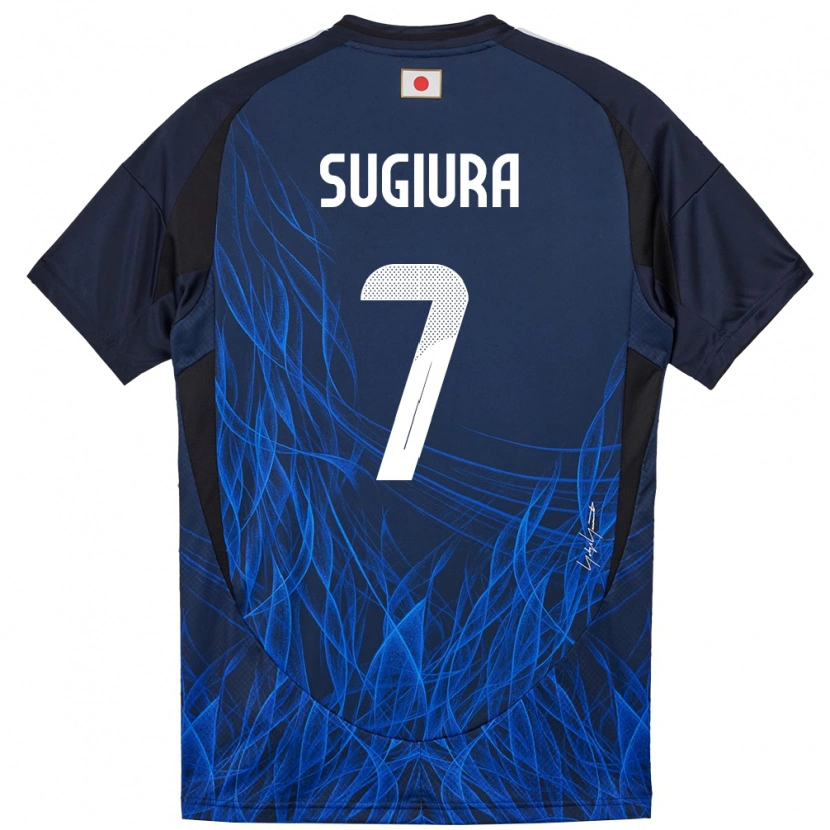 Danxen Barn Japan Shungo Sugiura #7 Mörkblå Hemmatröja Matchtröjor 24-26 Tröjor T-Tröja