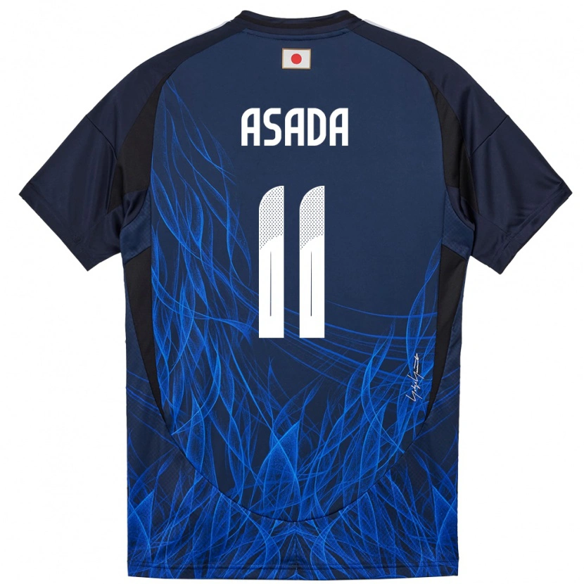 Danxen Barn Japan Hiroto Asada #11 Mörkblå Hemmatröja Matchtröjor 24-26 Tröjor T-Tröja