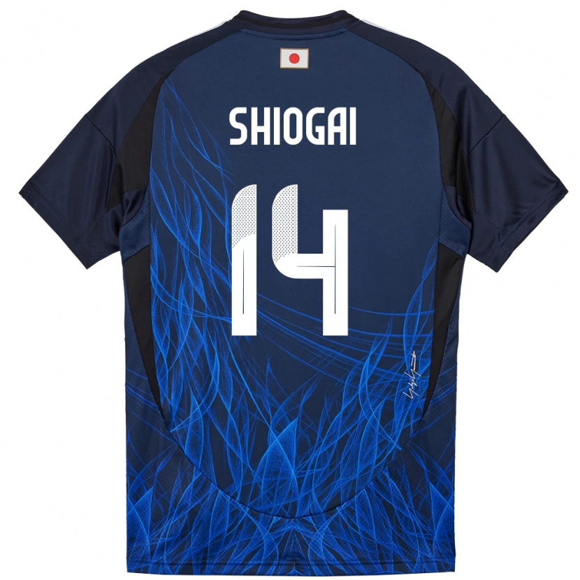 Danxen Barn Japan Kento Shiogai #14 Mörkblå Hemmatröja Matchtröjor 24-26 Tröjor T-Tröja