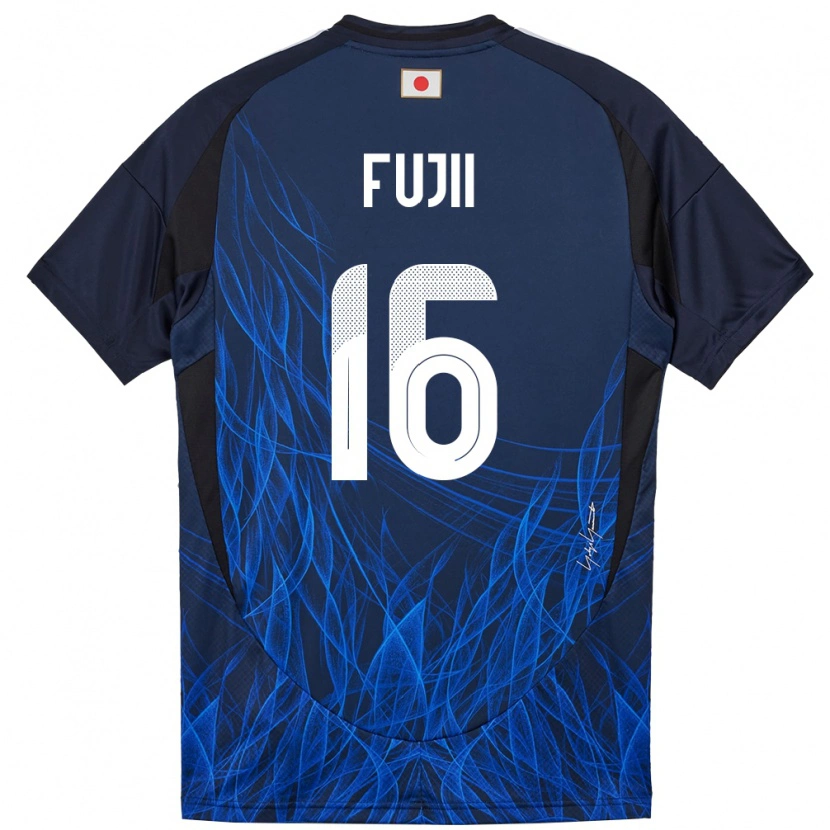 Danxen Barn Japan Shota Fujii #16 Mörkblå Hemmatröja Matchtröjor 24-26 Tröjor T-Tröja